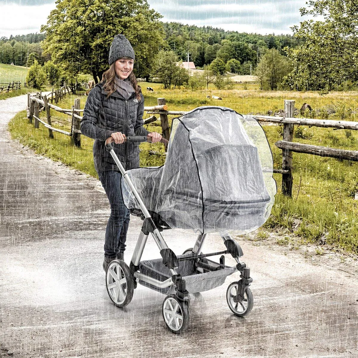 reer RainCover Classic Regenschutz Kinderwagen PVC-frei