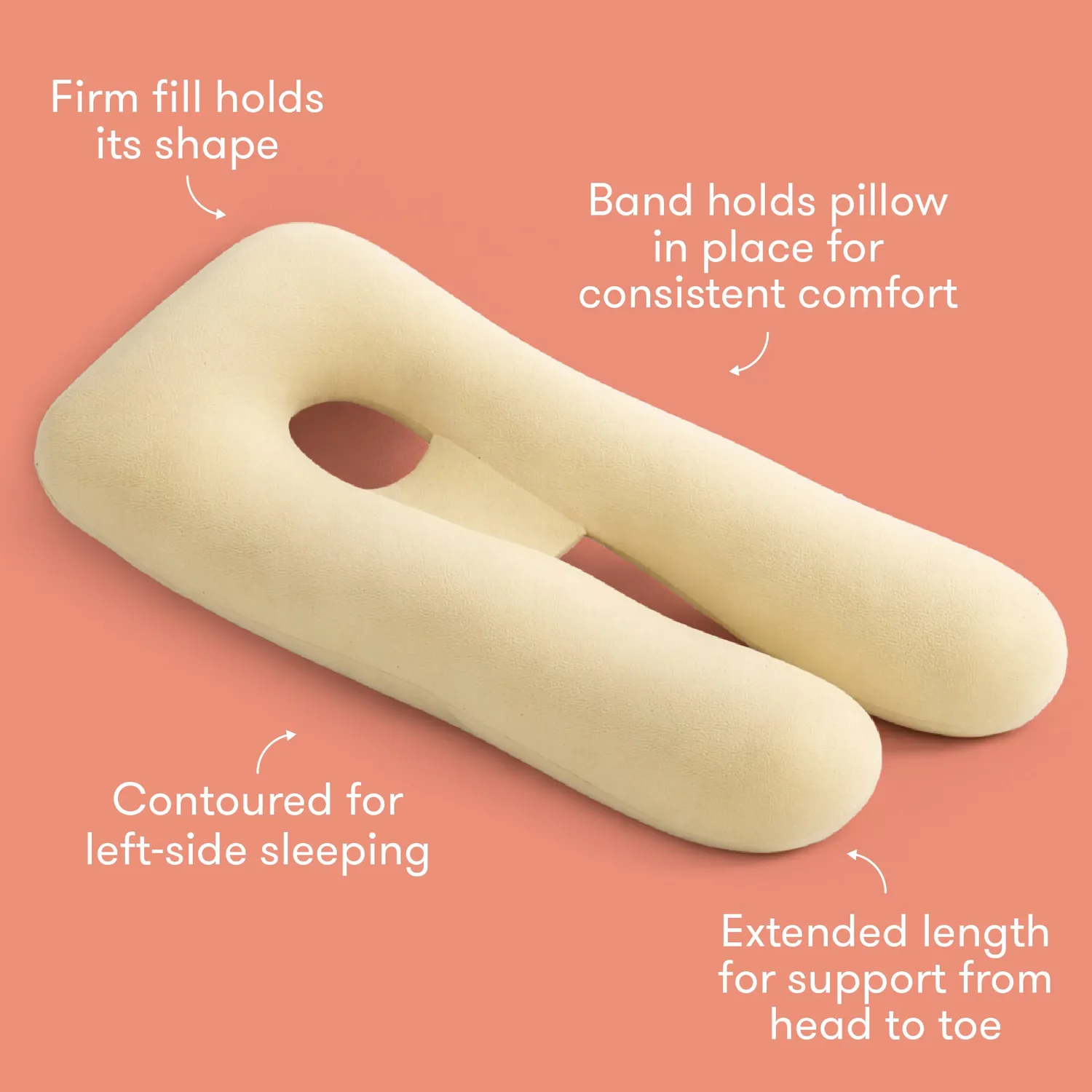 Frida Mom Full Body Support Schwangerschaftskissen U-Form atmungsaktiv