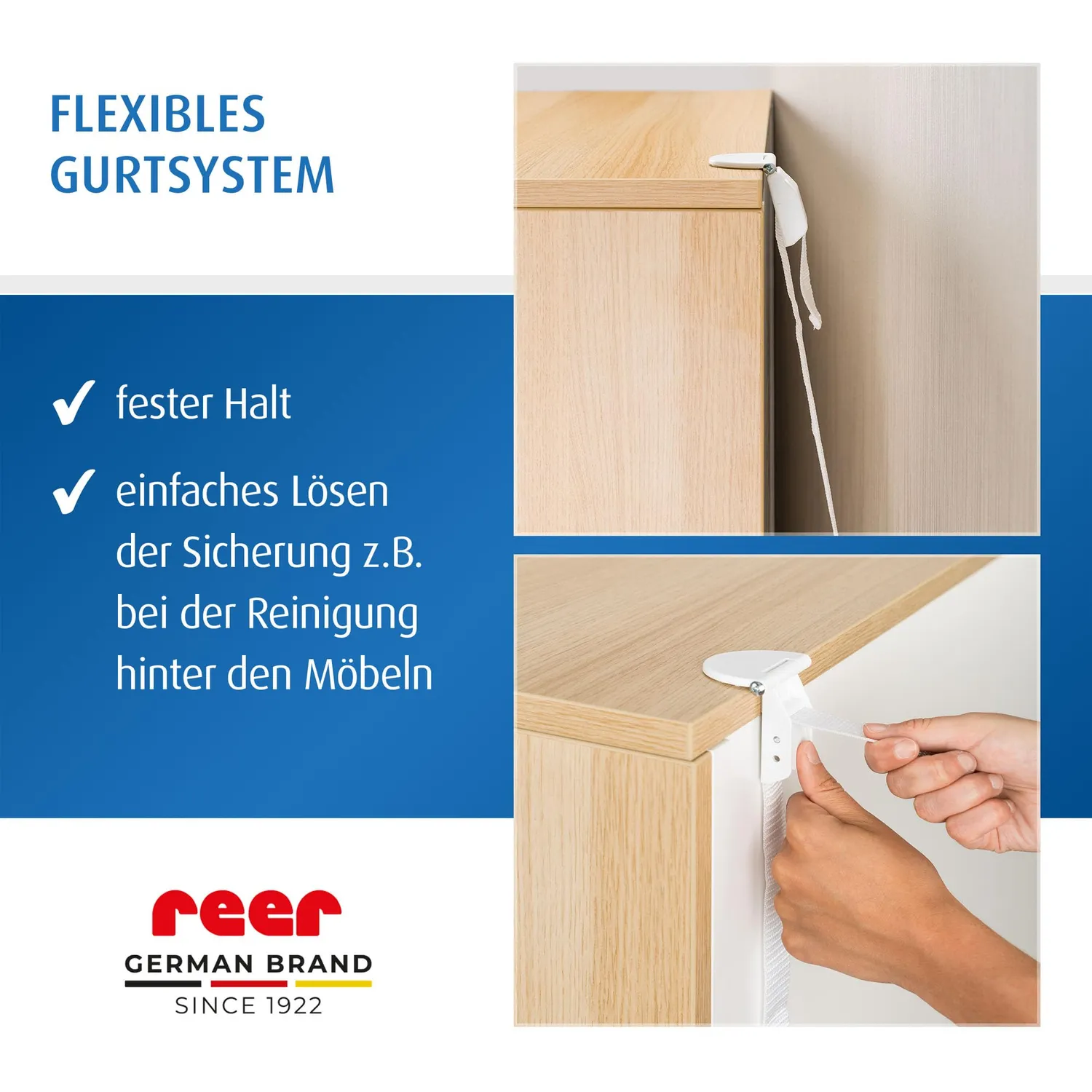Reer Möbel-Kipp-Sicherung 2 Stück zum Kleben