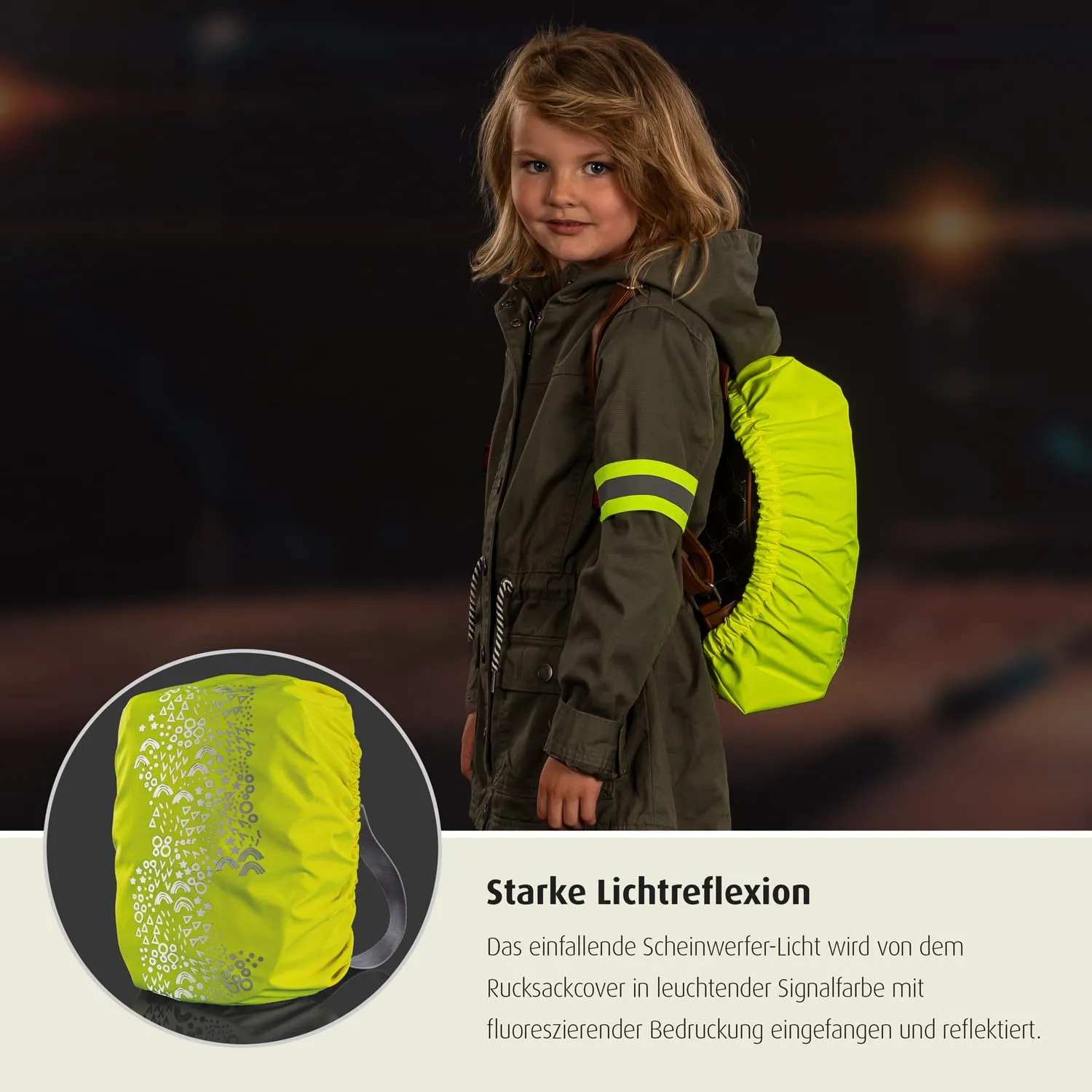 reer MyBuddyGuard Rucksackcover M Regenhülle neongelb