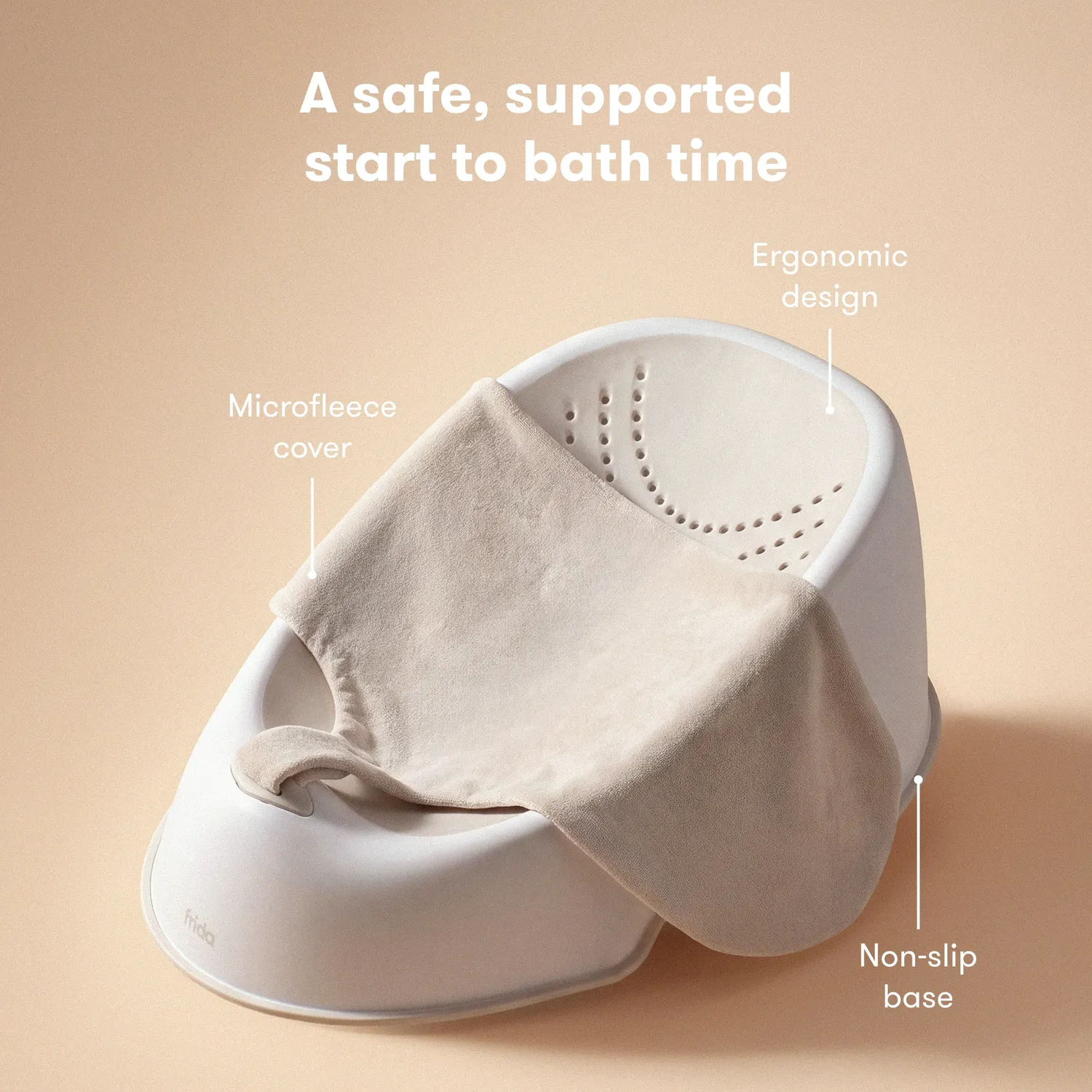 Frida Baby Wrap+Warm Badeeinsatz Neugeborene Creme warm