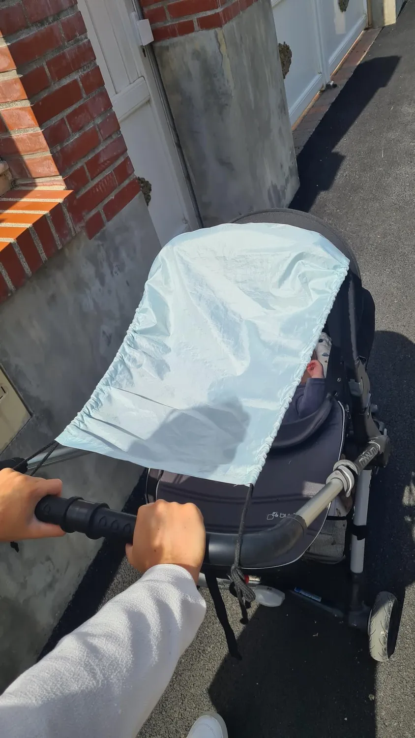 Reer ShineSafe Sonnensegel Kinderwagen grau UPF 50+