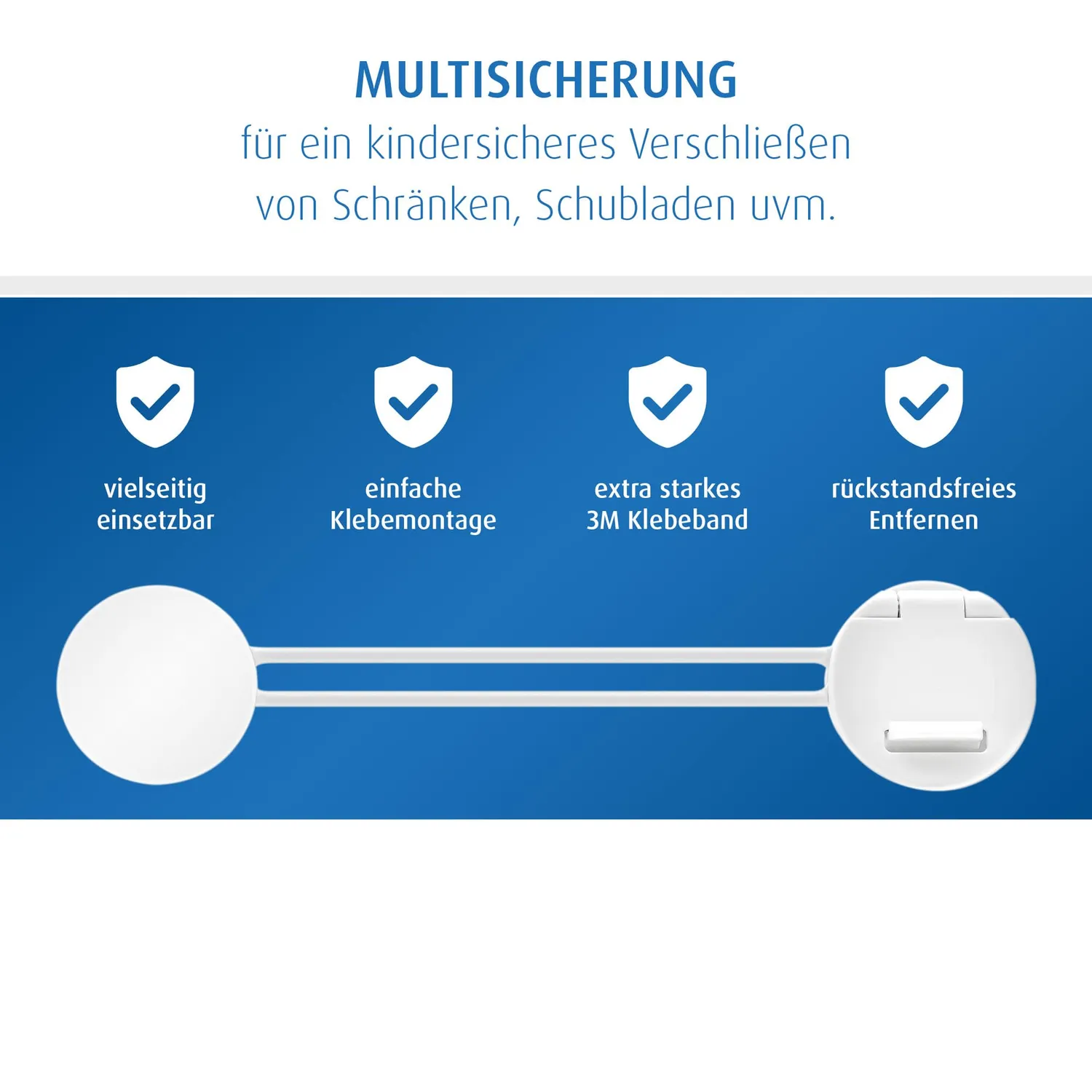 Reer Multi-Sicherung Schranksicherung weiß klebend