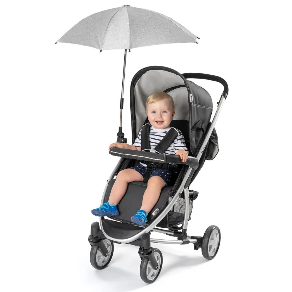 Reer ShineSafe Sonnenschirm Kinderwagen grau UPF 50+