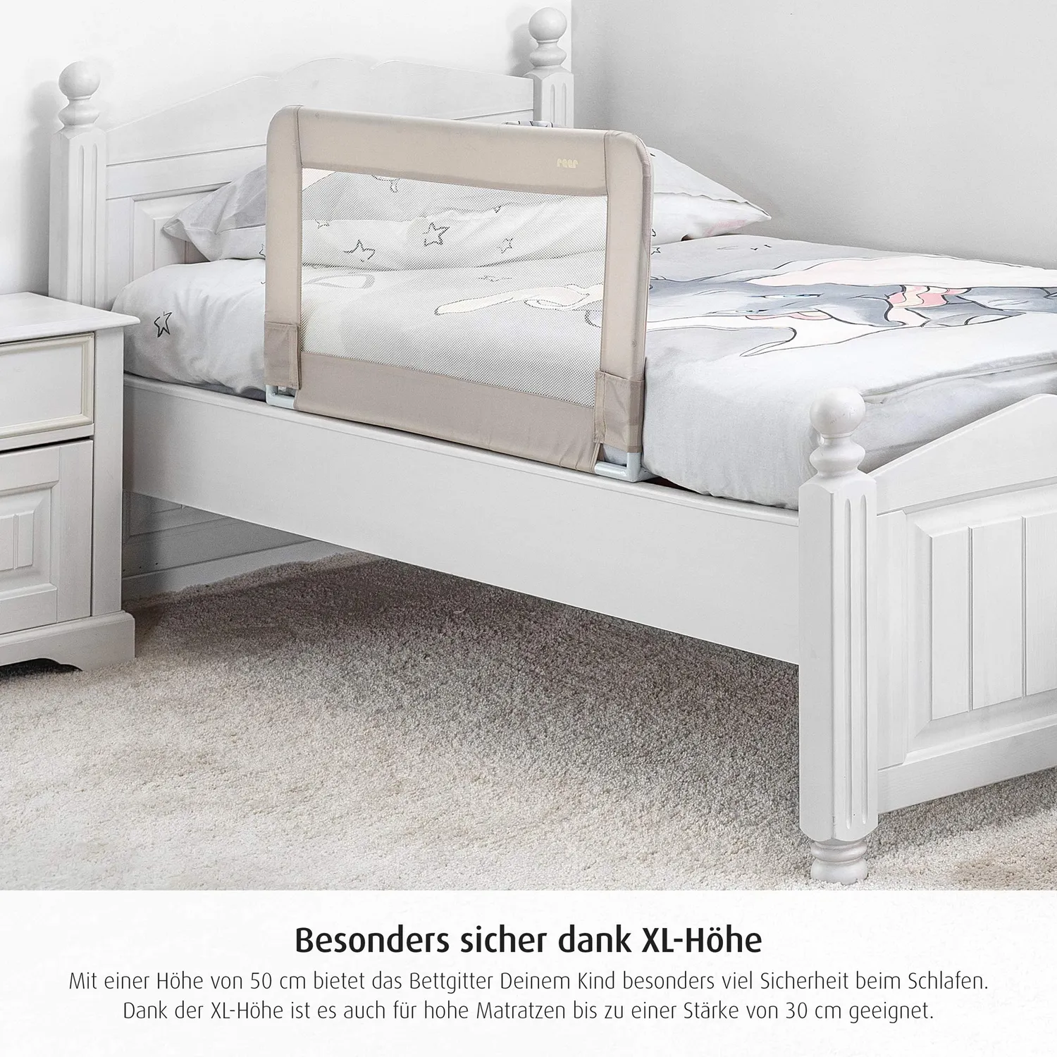 Reer Sleep'n Keep Bettgitter 100 cm beige Rausfallschutz