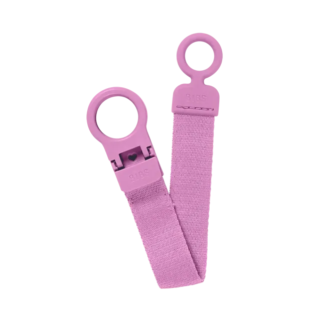 BIBS Loop Schnullerclip Bubblegum textil