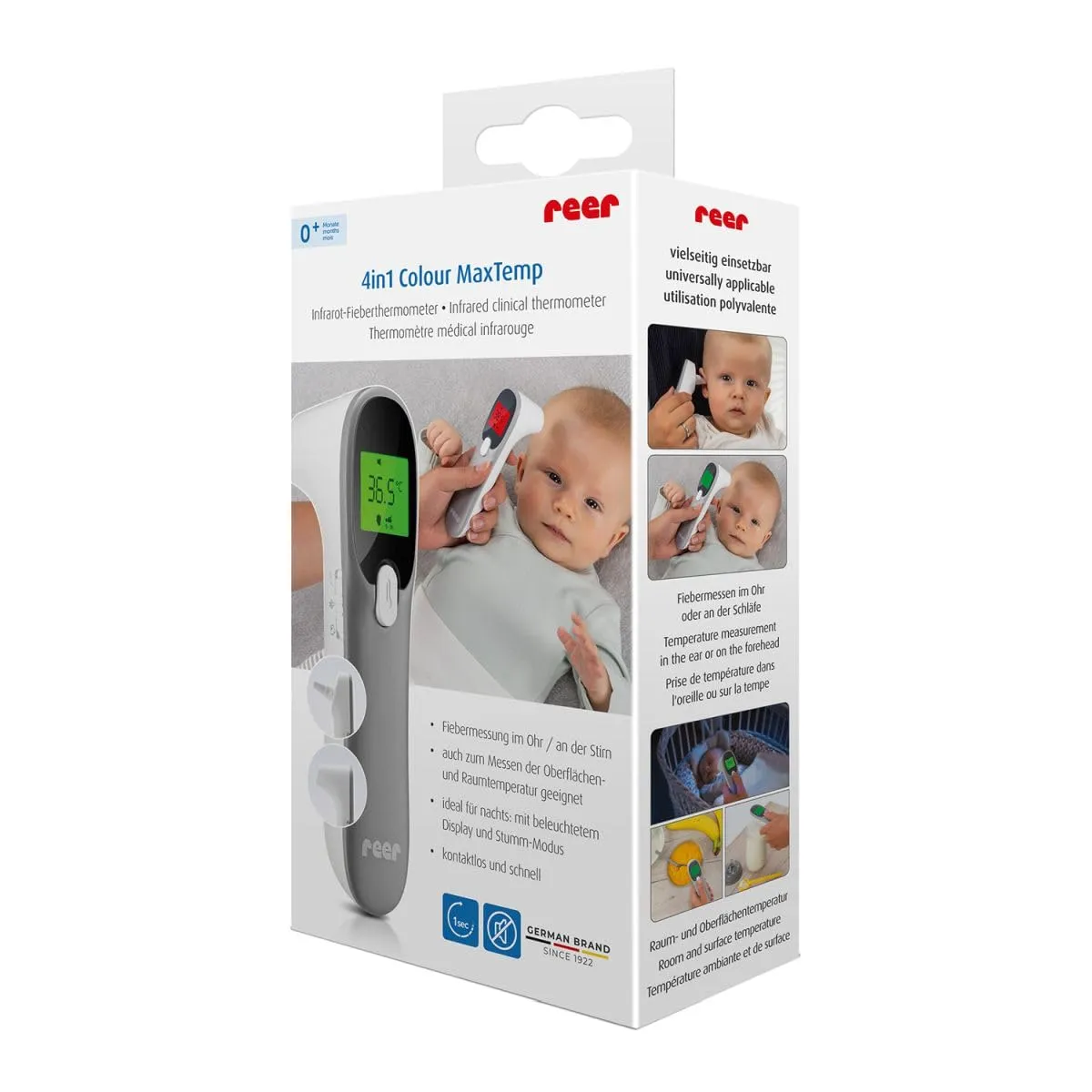 reer Colour MaxTemp Fieberthermometer Ohr Stirn