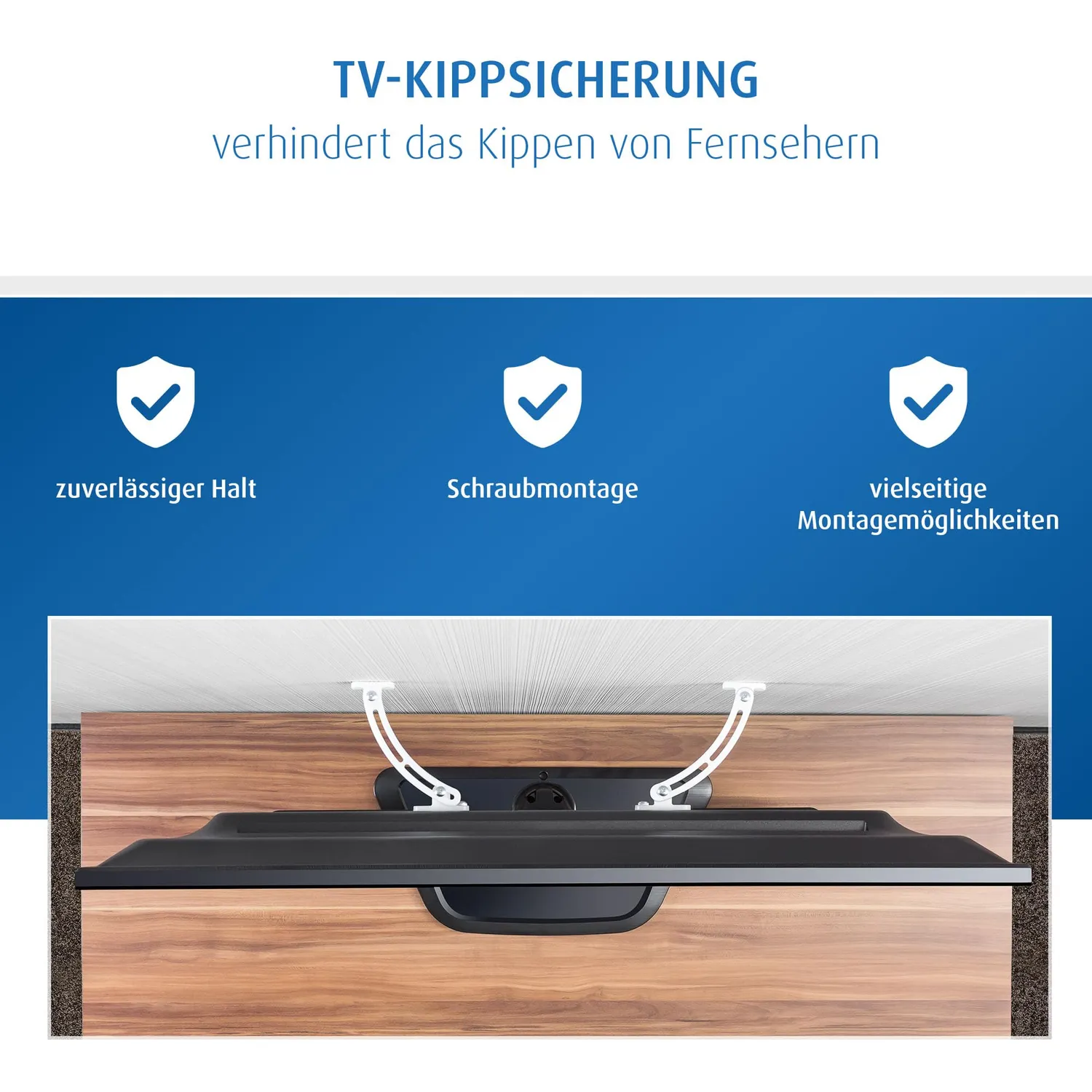 reer TV-Kippsicherung Kippschutz weiß 5-18 cm
