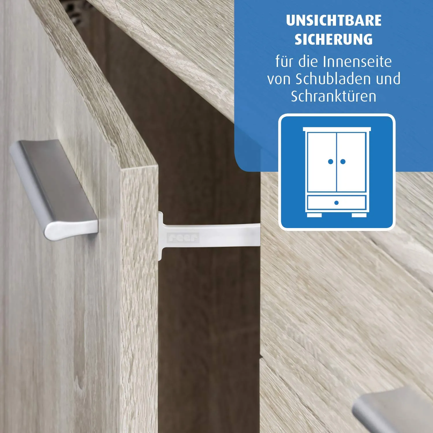 reer 71020 Schrank- u. Schubladensicherung weiß 8 Stück