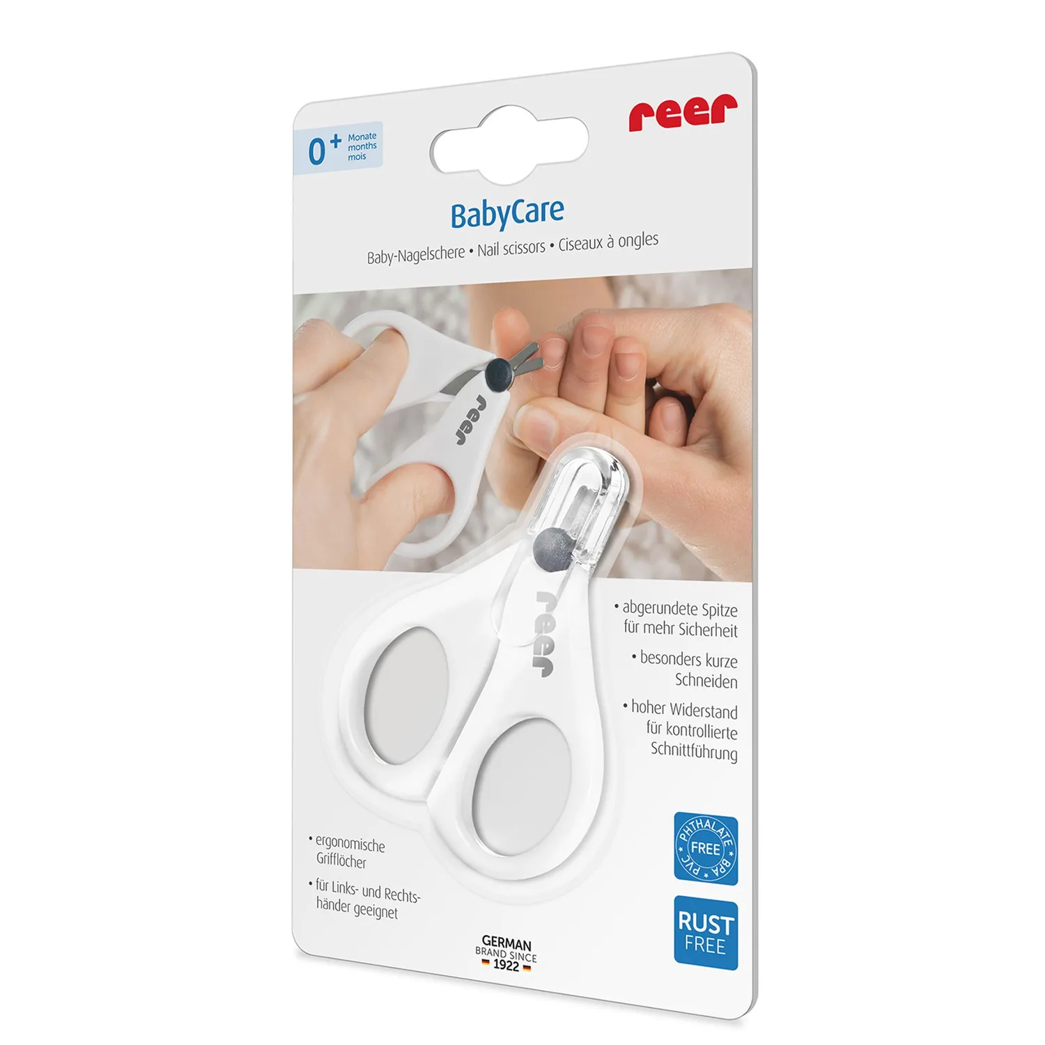Reer BabyCare 81060 Baby-Nagelschere weiß abgerundet