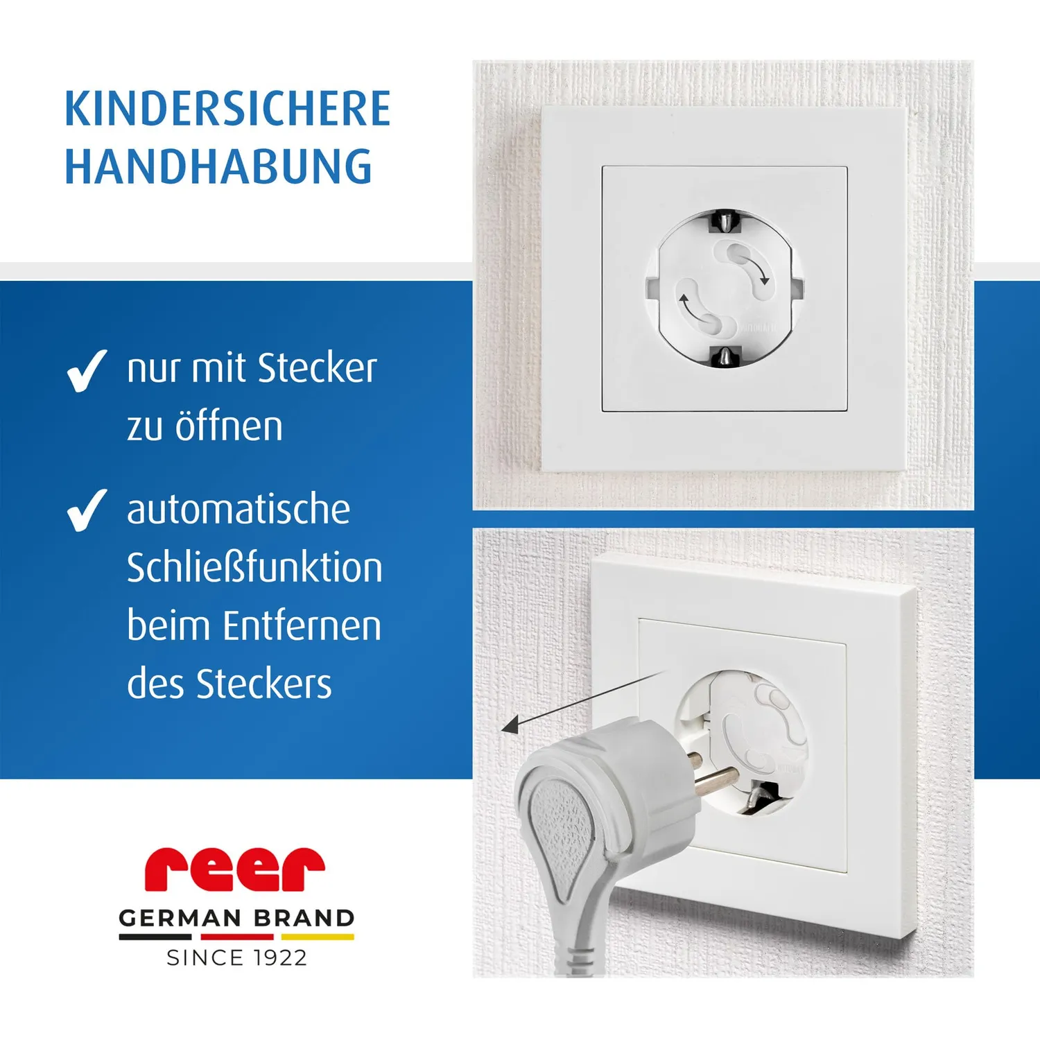 reer Steckdosenschutz zum Kleben weiß 20 Stück kindersicher