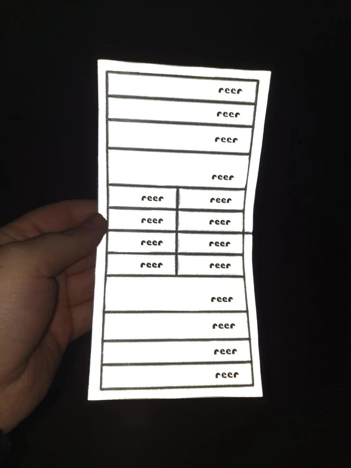 reer Light Reflex Reflektor Sticker alte Version 16er