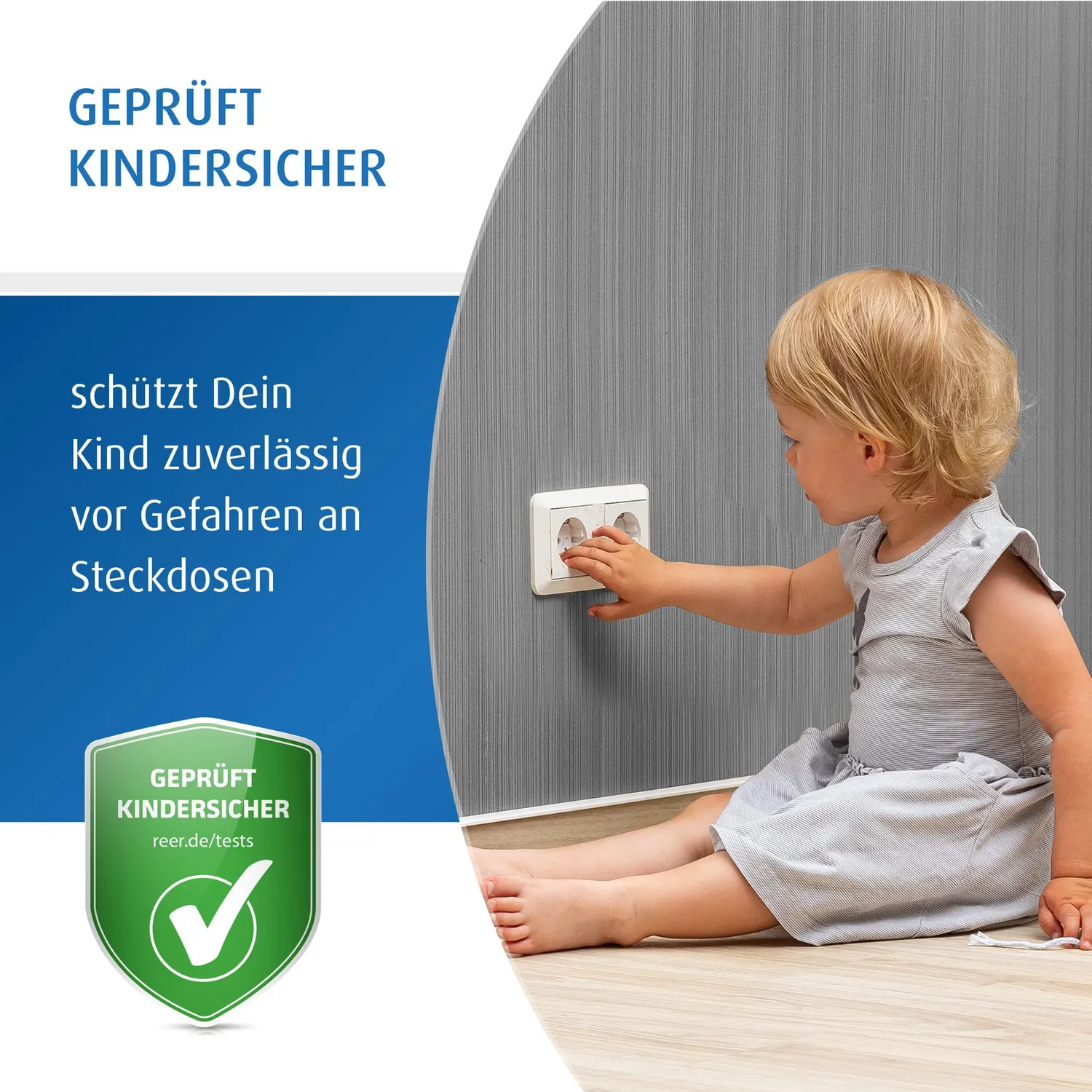 reer Steckdosenschutz zum Kleben weiß 20 Stück kindersicher