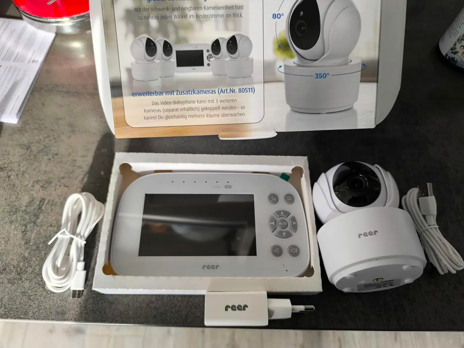 Reer BabyCam XL Move Babyphone Hauptgerät weiß