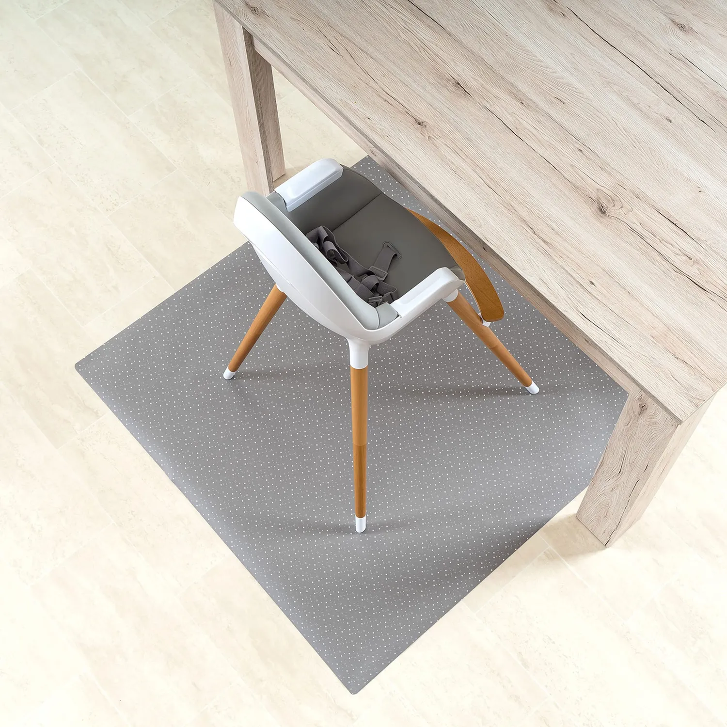 Reer Eat'n Tidy Hochstuhlunterlage grau 107x107 wasserfest