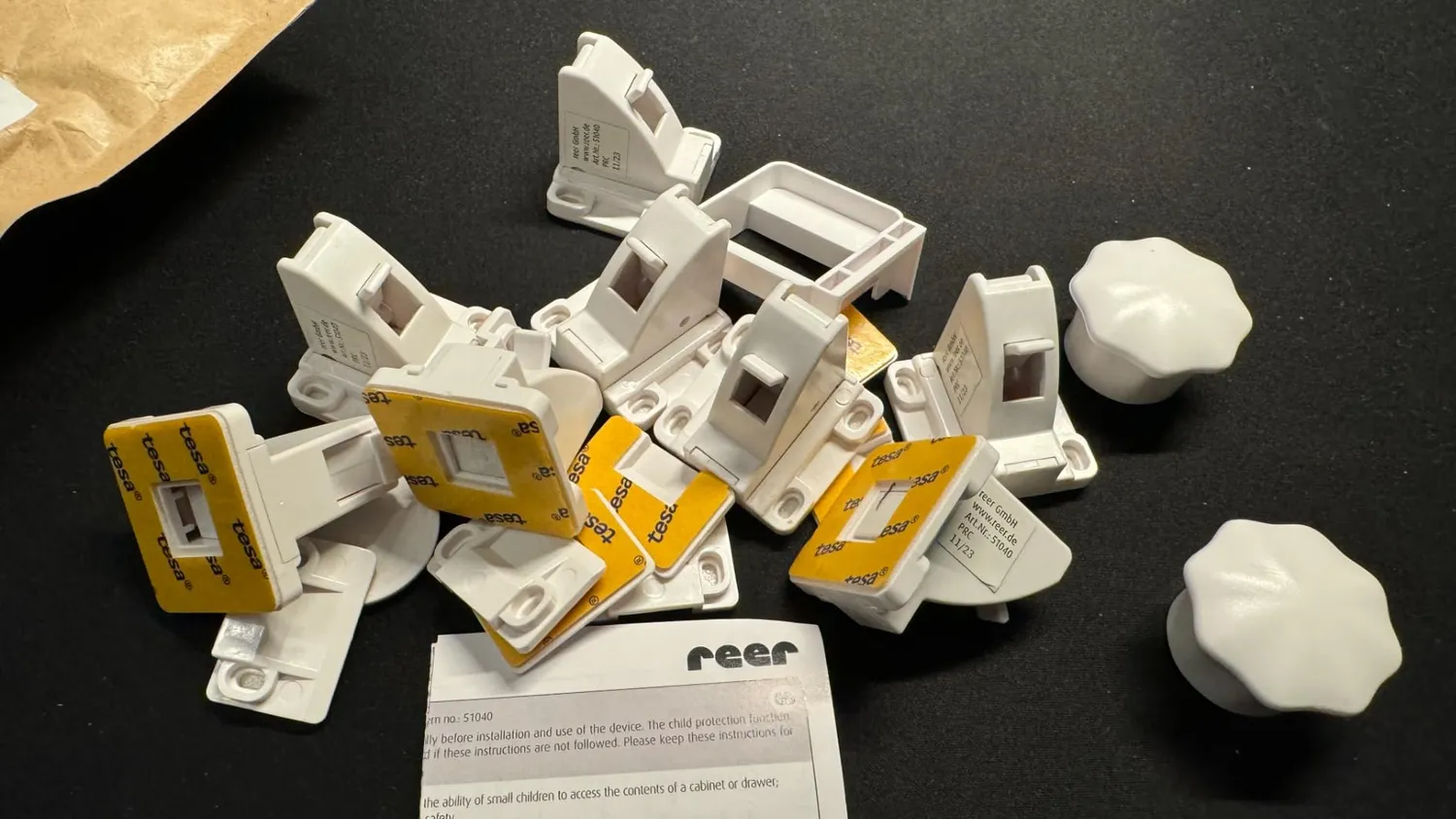 reer Magnetschloss Kindersicherung weiß 8 Stück Set