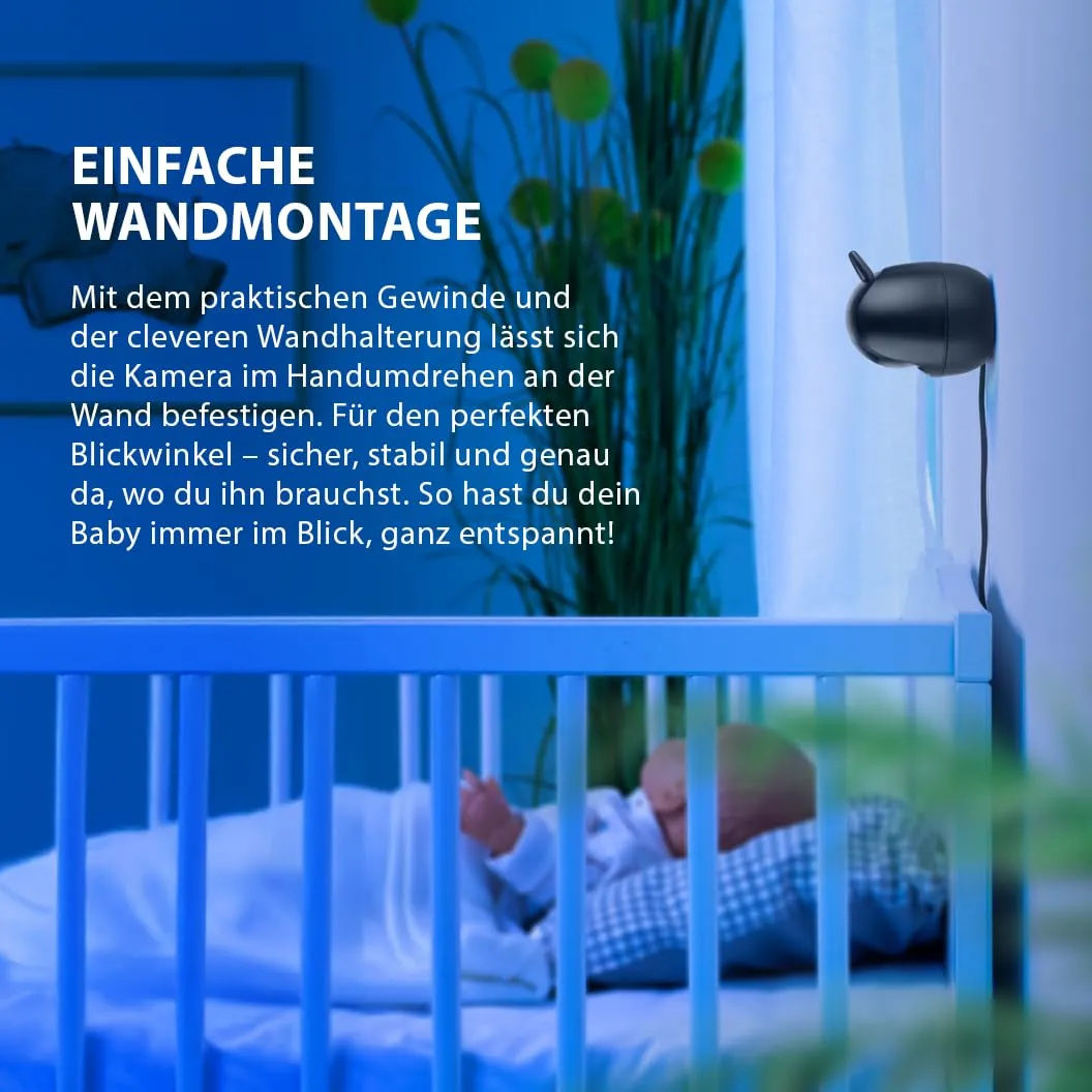 Reer BabyCam Pro HD Move Video-Babyphone 5 Zoll 300 m schwenkbar
