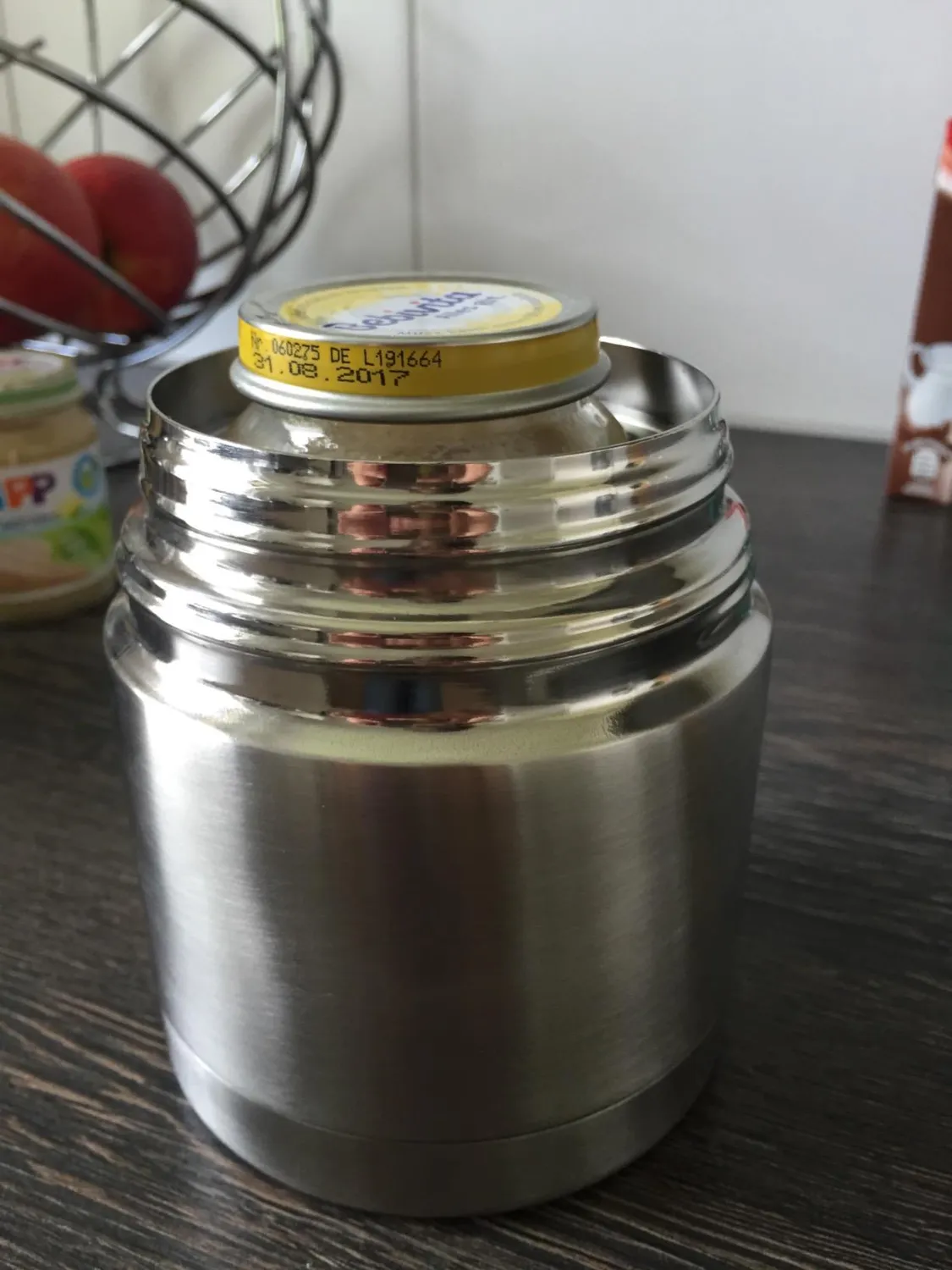 Reer 90430 Warmhaltebox Edelstahl 350 ml mit Becher