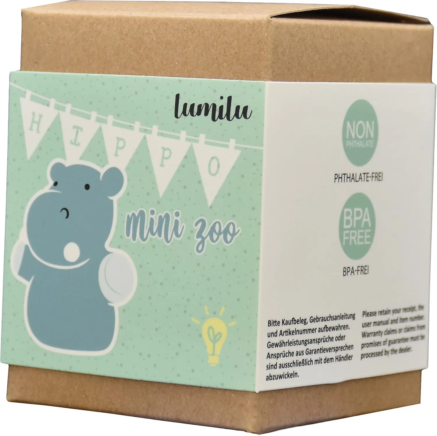 Reer lumilu Mini Zoo Hippo Nachtlicht Nilpferd blau LED