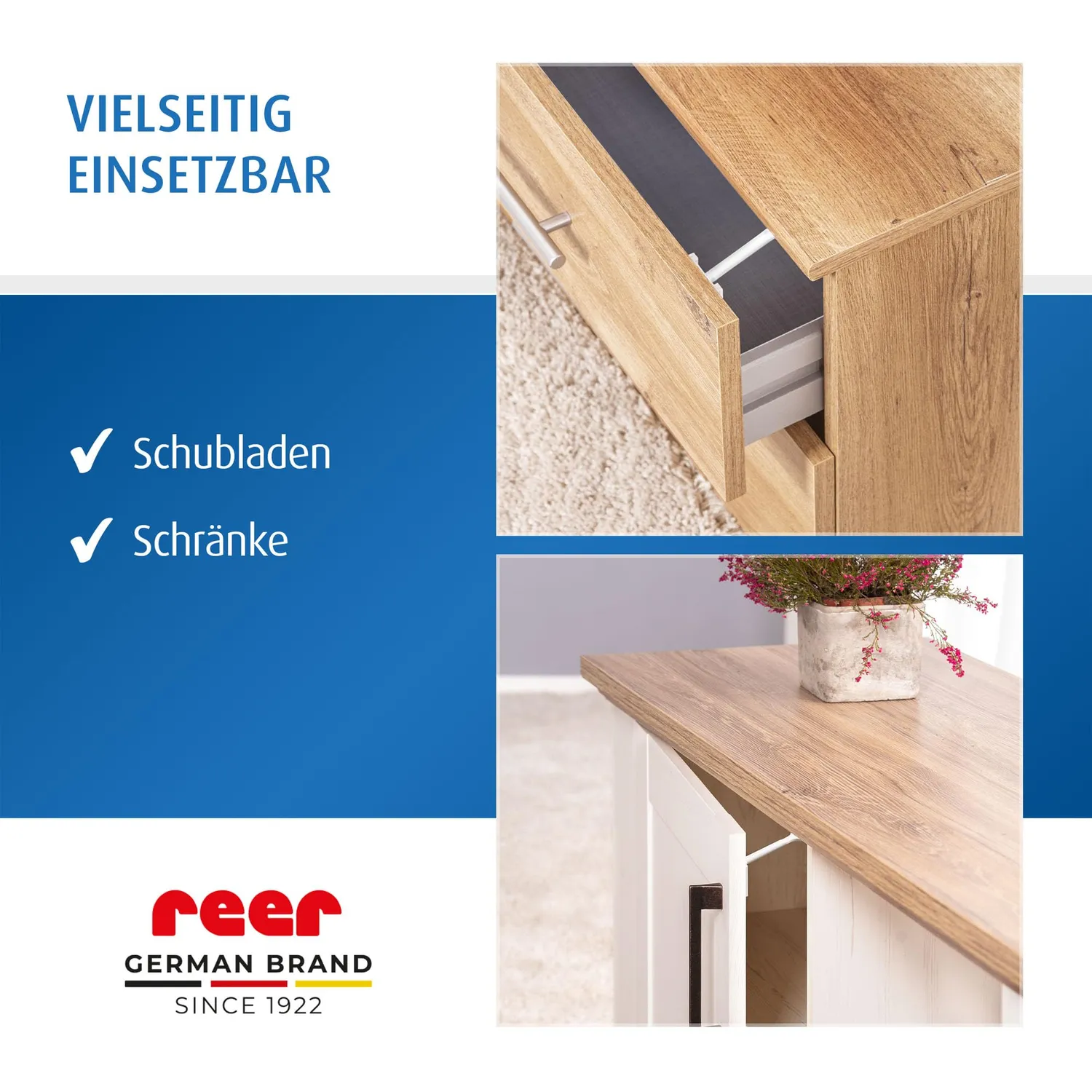 Reer Schrank- und Schubladensicherung innen weiß 8 Stück Klemmschutz
