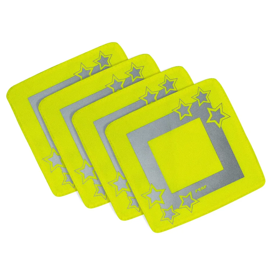 Reer LightReflex Reflektor-Set 4 Stück Gelb Klett 12 cm