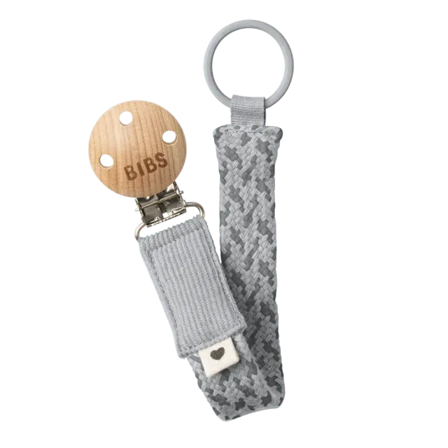 BIBS Schnullerclip Cloud Iron 22 cm Bio-Baumwolle