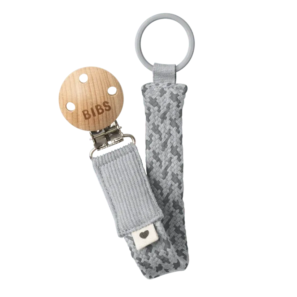 BIBS Schnullerclip Cloud Iron 22 cm Bio-Baumwolle