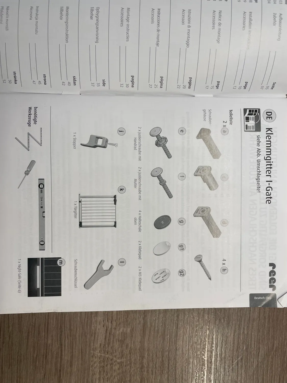 Reer Advanced Türgitter Treppengitter Klemmen 77,5-83,5 cm