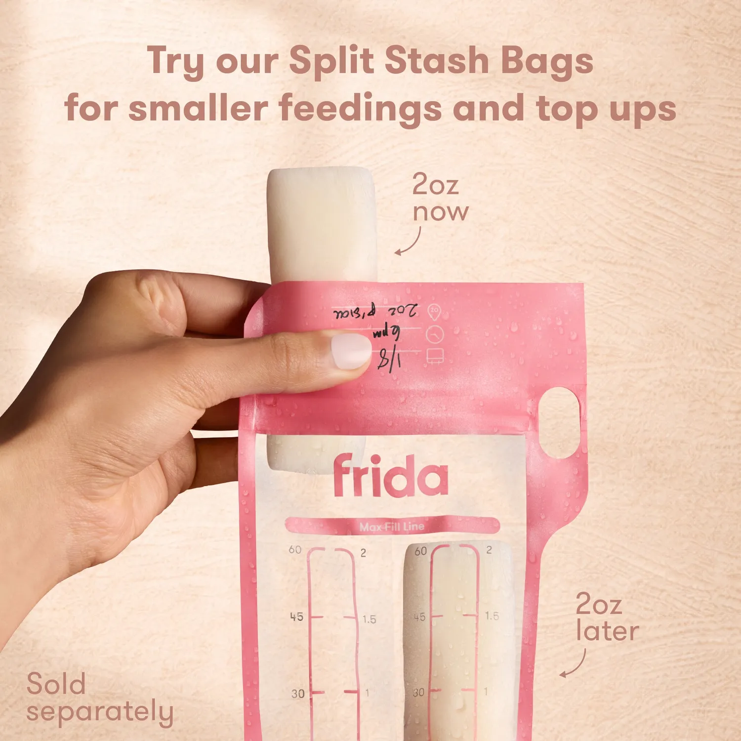 Frida Mom Muttermilchbeutel 50 Stück 180ml auslaufsicher