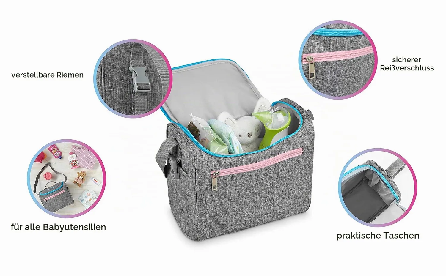 Nosiboo Pro Bag Wickeltasche Organizer schwarz