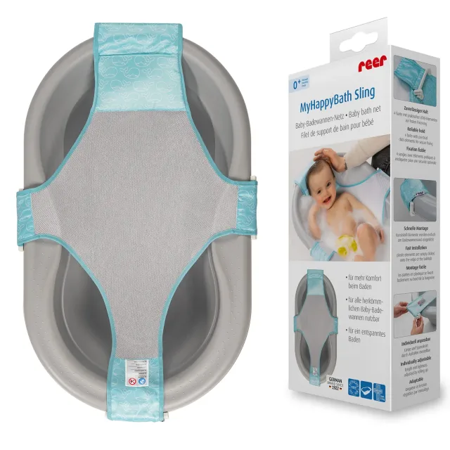Reer MyHappyBath Sling Badewannen-Netz Blau 100x64 cm