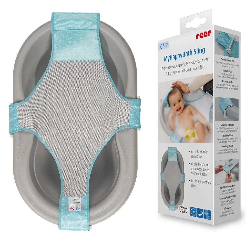 Reer MyHappyBath Sling Badewannen-Netz Blau 100x64 cm