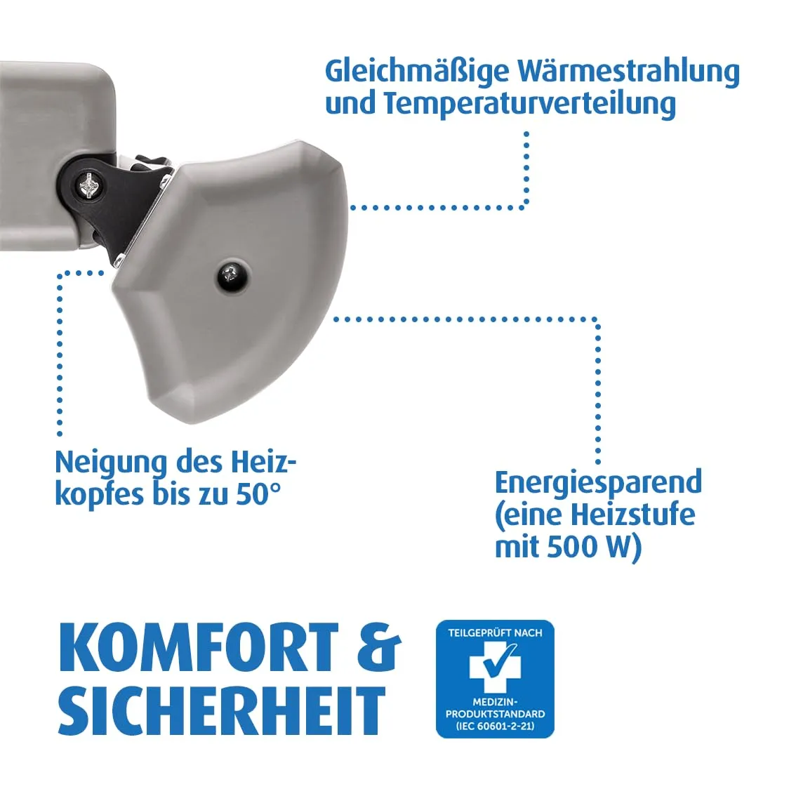 Reer EasyHeat Wickeltisch-Heizstrahler 500 W weiß