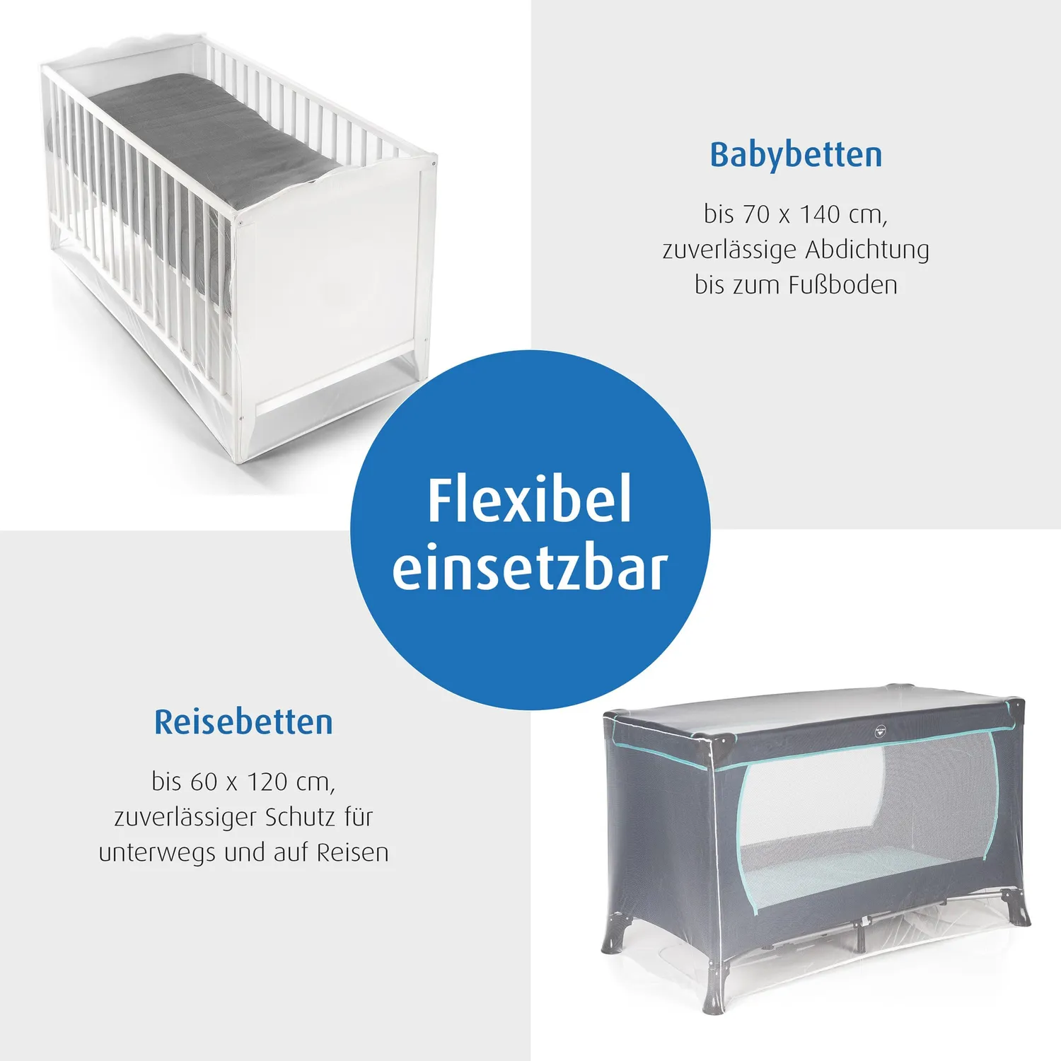 Reer BiteSafe Insektenschutz Bett 87040 Weiß XL