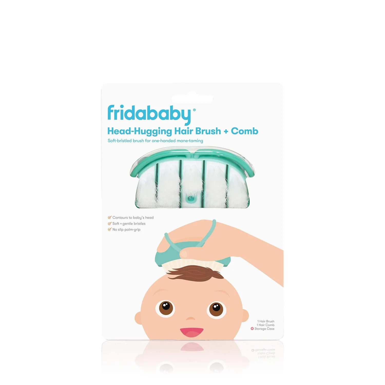 Frida Baby Haarbürste Kamm Set weich mit Box