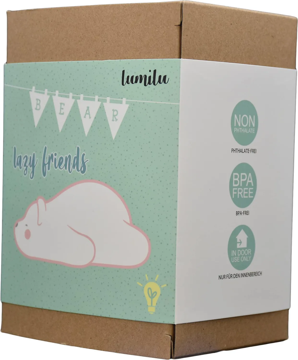 reer lumilu Lazy Friends Bear Nachtlicht weiß