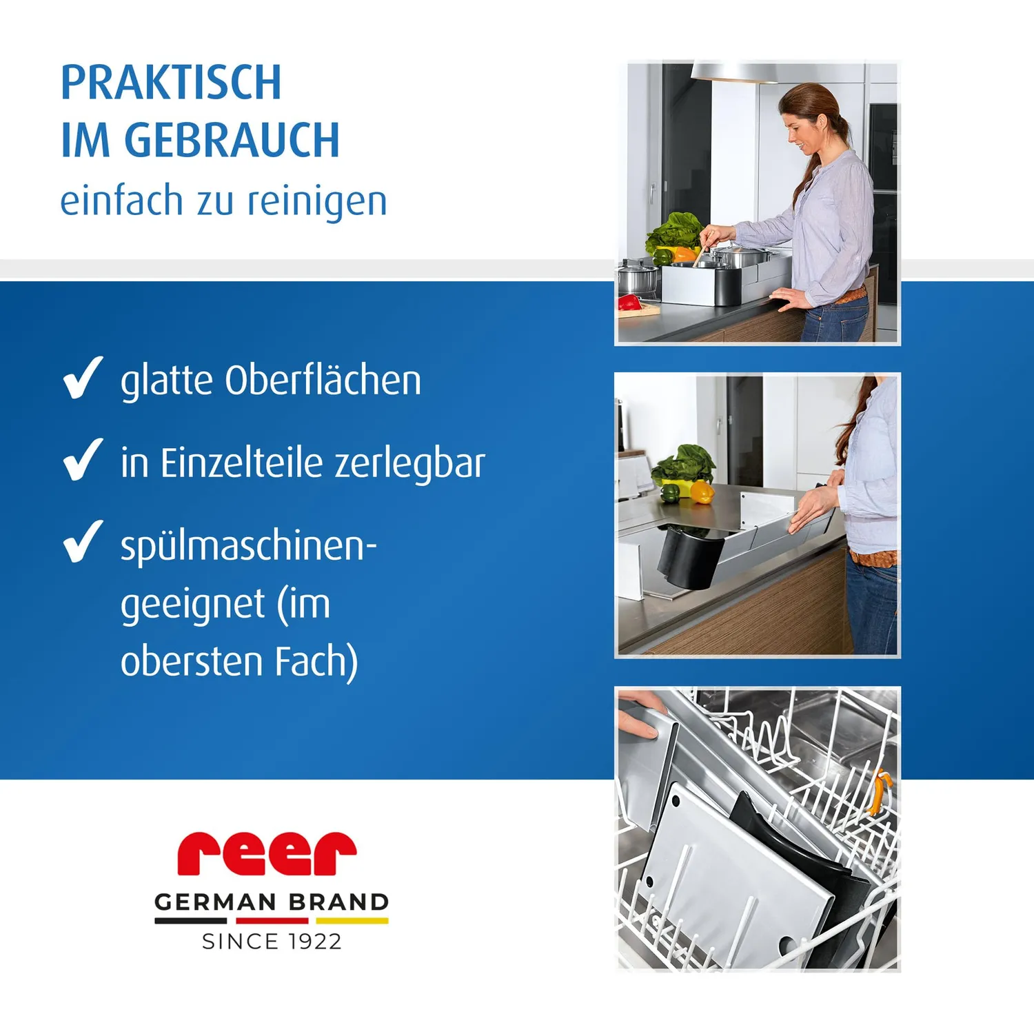 reer Premium XL Herdschutzgitter 57-90 cm ohne Bohren