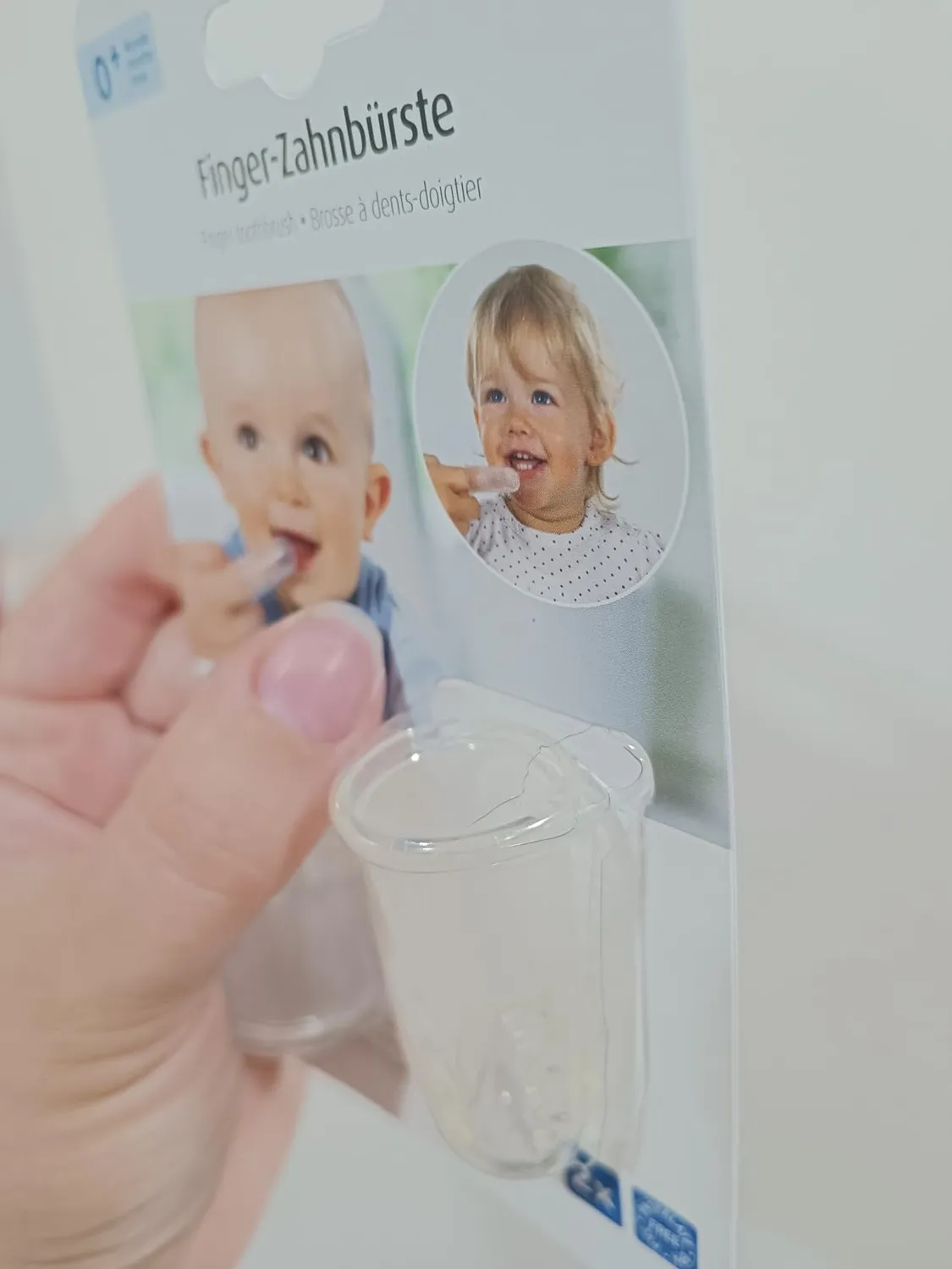 Reer 79249 Finger-Zahnbürste Silikon transparent 2 Stück