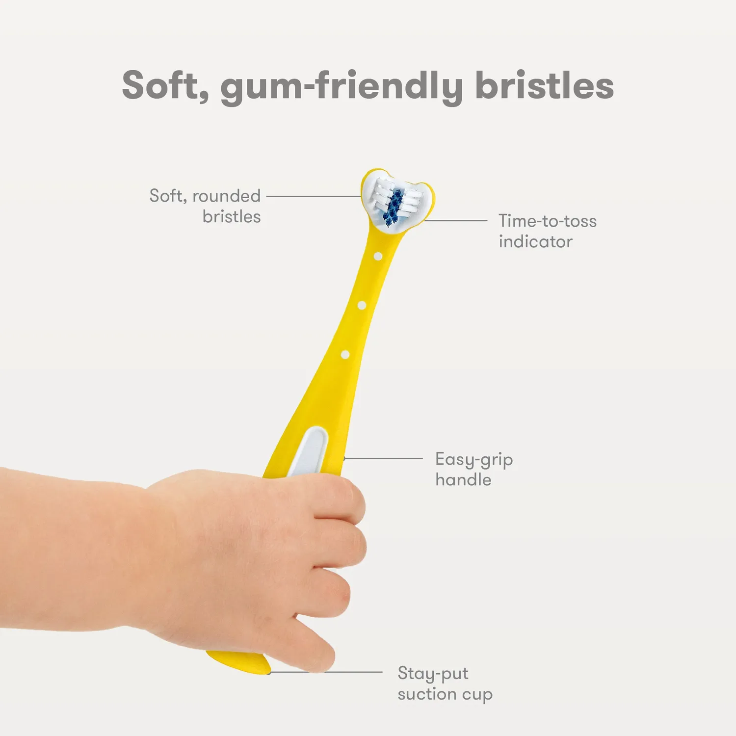 Frida Baby Toothhugger Zahnbürste Gelb 3-seitig