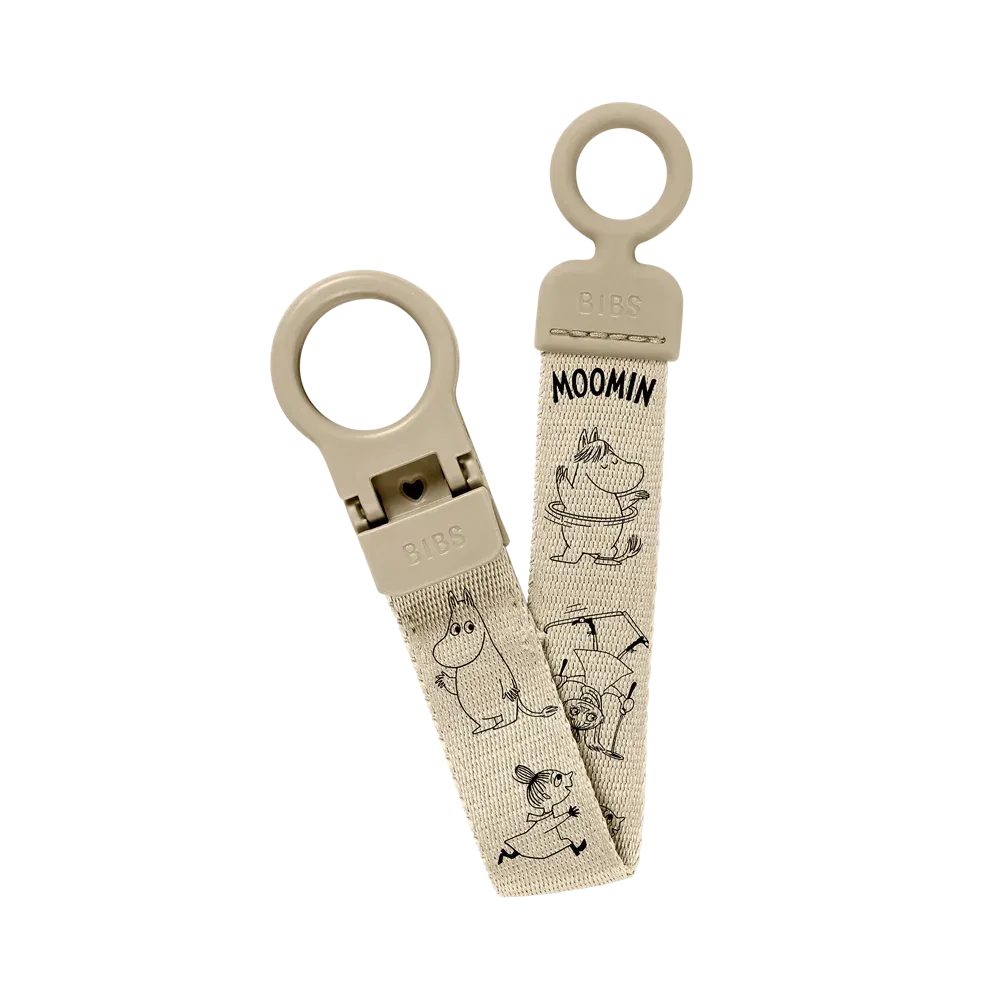 BIBS x Moomin Schnullerclip Loop Vanilla