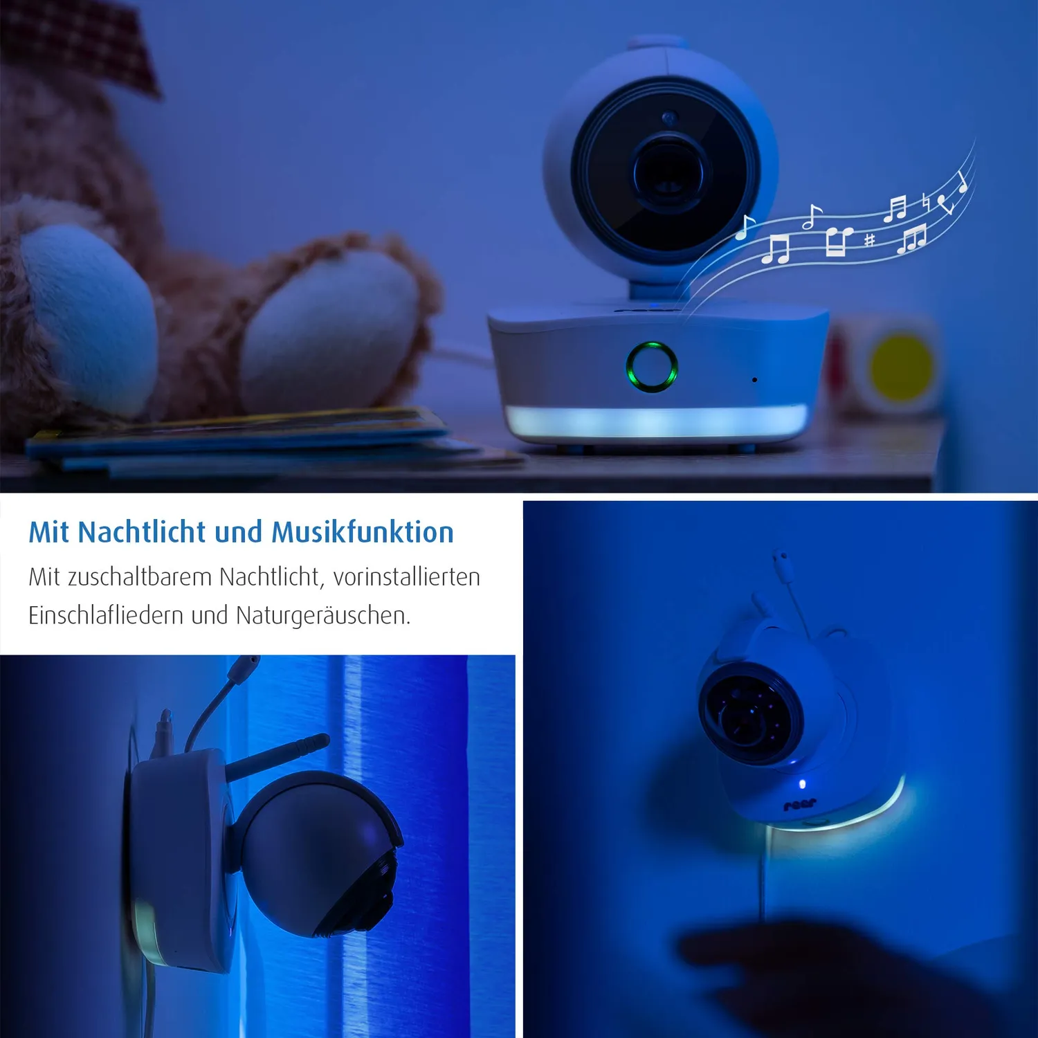 reer 80440 BabyCam XL Video-Babyphone weiß 4,3 Zoll