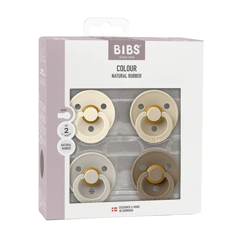 BIBS Colour Schnuller 4er Ivory Sand Vanilla Dark Oak