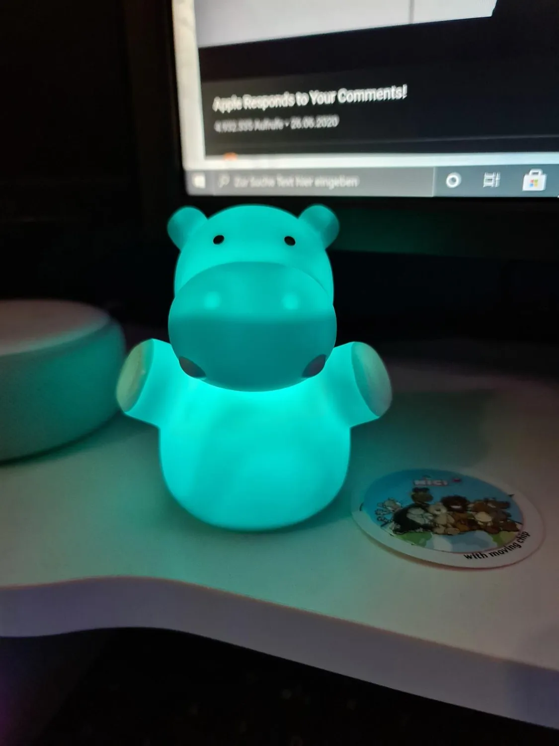 Reer lumilu Mini Zoo Hippo Nachtlicht Nilpferd blau LED