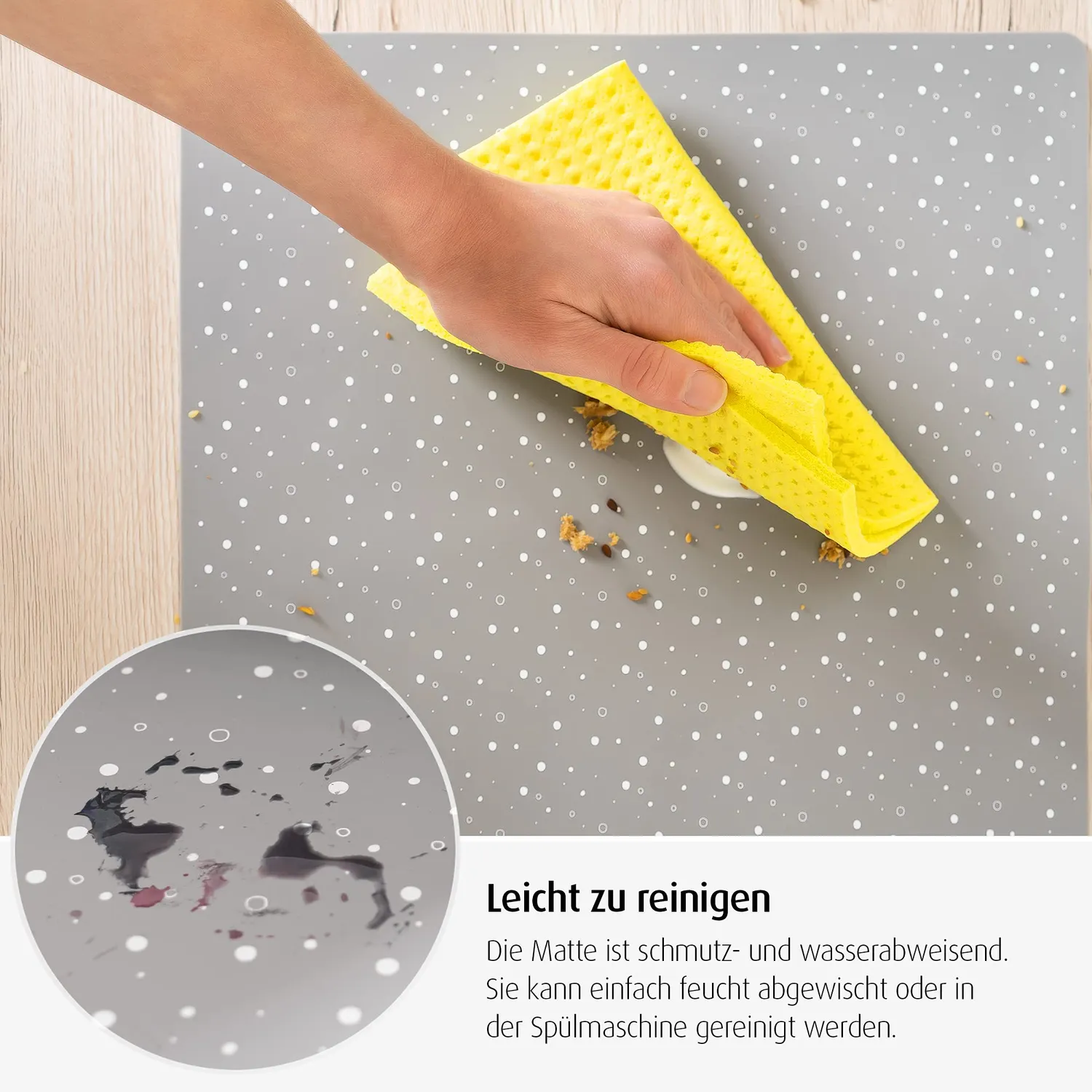 Reer Eat'n Tidy 25021 Tischset Silikon grau rutschfest