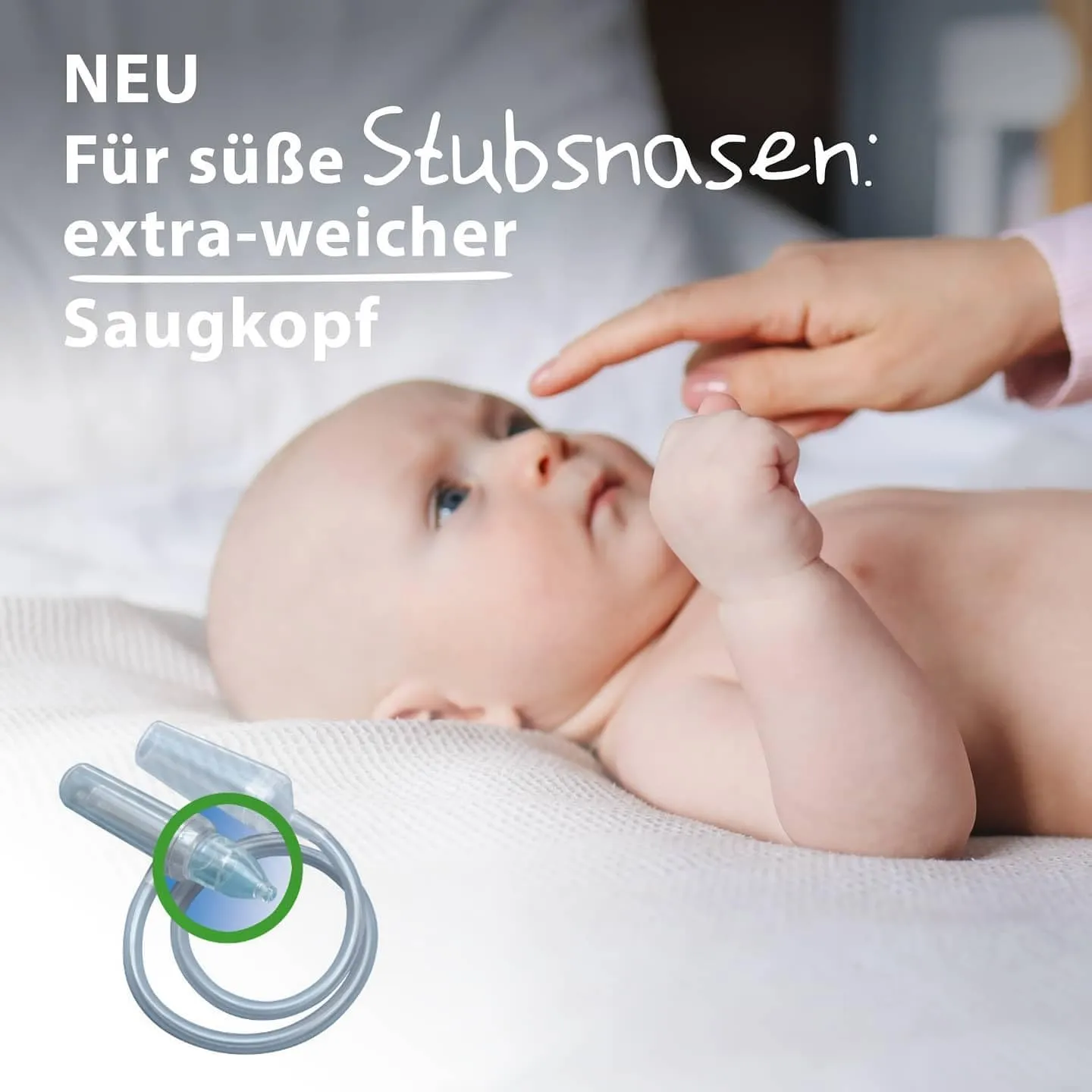 Angel-Vac Nasensauger Geschwisterpaket Staubsauger 2 Köpfe sanft