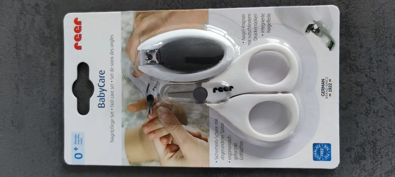 reer BabyCare Nagelpflege-Set Schere Knipser weiß