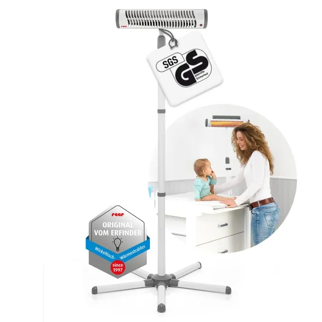 reer EasyHeat Flex Wärmestrahler Wickeltisch Standgerät 500W