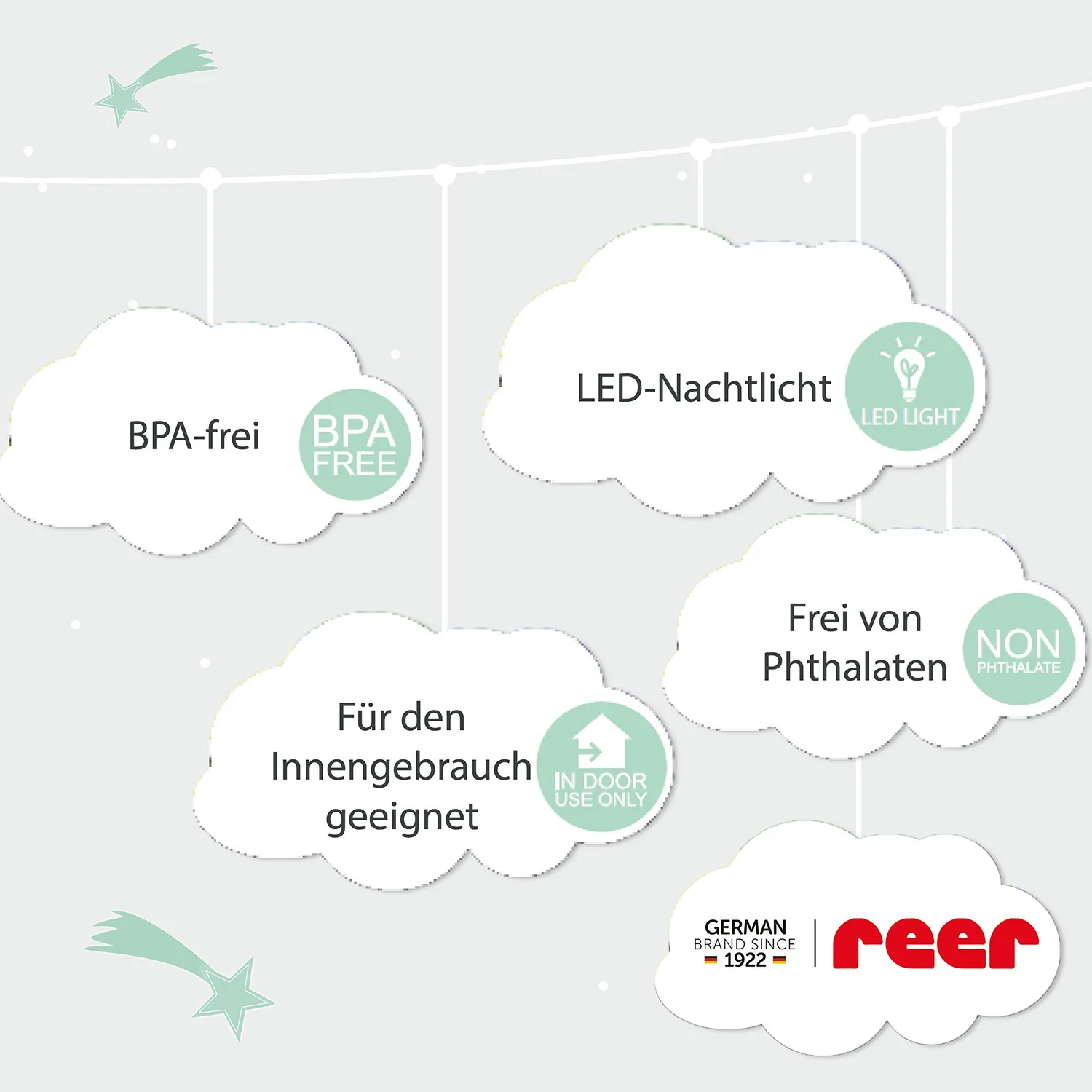 reer lumilu String Light Star Lichterkette gelb