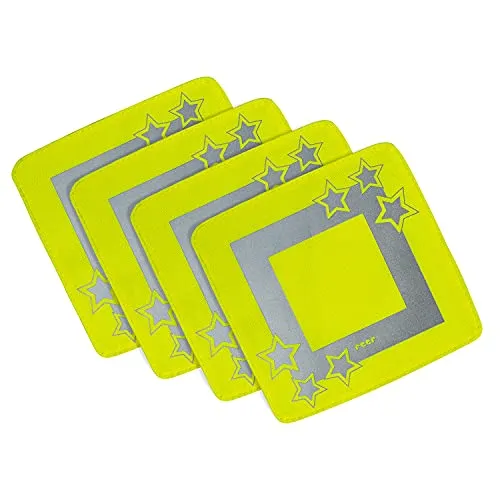 Reer LightReflex Reflektor-Set 4 Stück Gelb Klett 12 cm