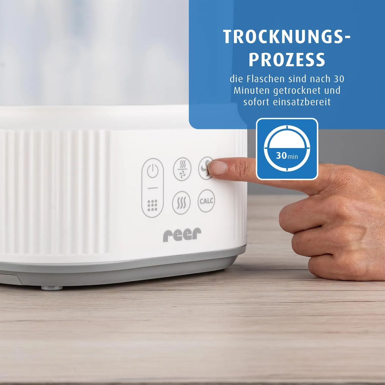 Reer VapoDryS Babyflaschen-Sterilisator Trockner 5 Flaschen